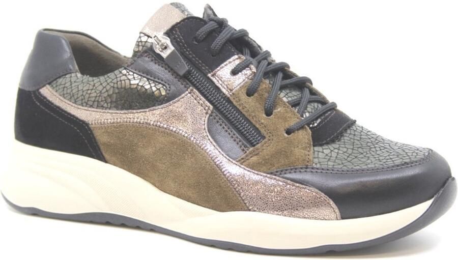 Durea Dames sneaker Artikel 6318 608 2266 Wijdte K Zwart Combi