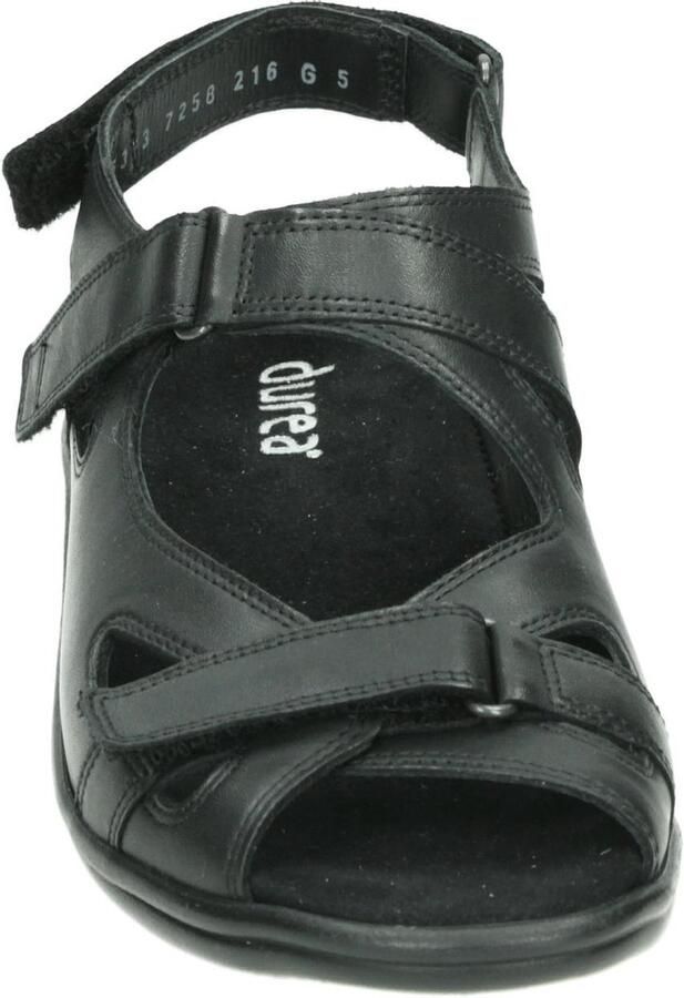 Durea 7258 G Volwassenen Platte sandalenDames Sandalen Kleur: Zwart - Foto 3