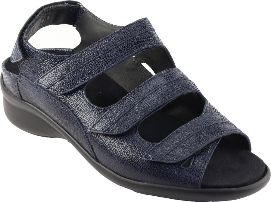 Durea 7409~K~~~~~~~~~~~~~~~~~~~~~~~~ Platte sandalenDames Sandalen Blauw