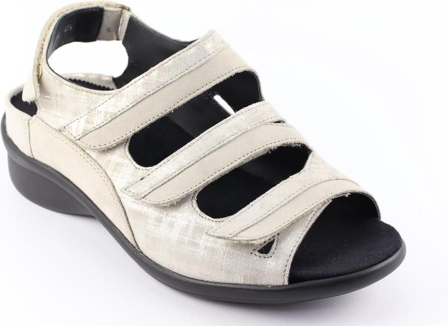 Durea 7409~K~~~~~~~~~~~~~~~~~~~~~~~~ Platte sandalen Dames Sandalen Wit beige - Foto 5