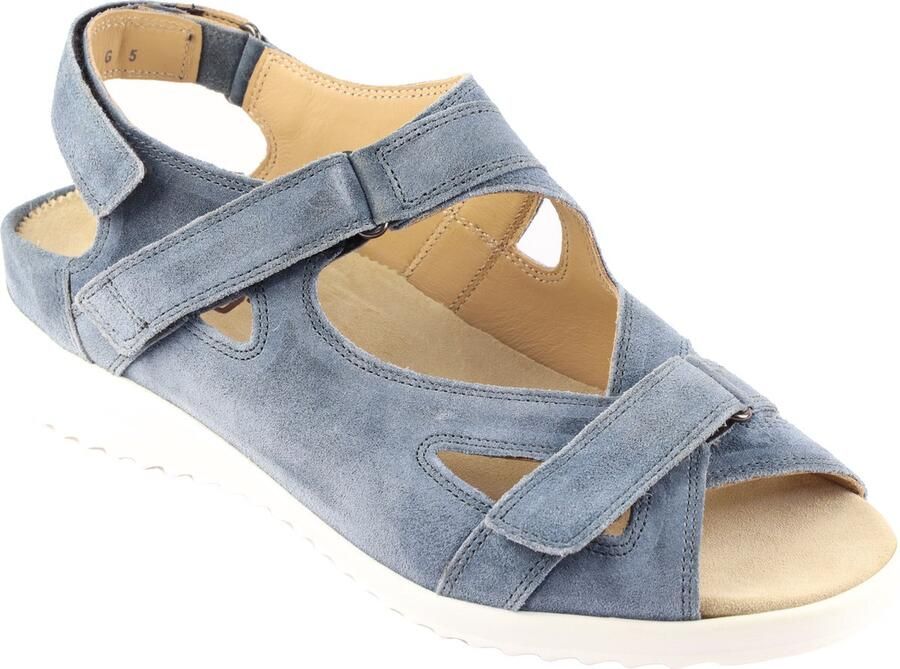Durea 7419~G~~~~~~~~~~~~~~~~~~~~~~~~ Platte sandalenDames Sandalen Blauw