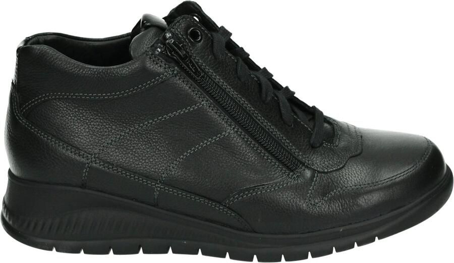 Durea 9721~K~~~~~~~~~~~~~~~~~~~~~~~~ Hoge sneakers Veterlaarzen Dames veterschoenen Dames sneakersHalf-hoge schoenen Zwart