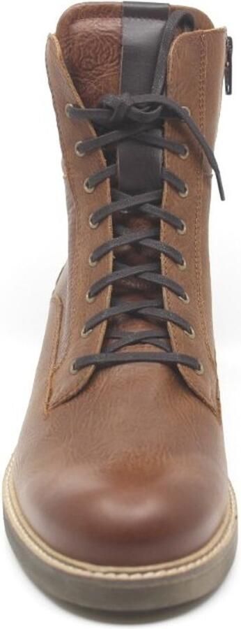 Durea 9725~H~~~~~~~~~~~~~~~~~~~~~~~~ Hoge sneakersVeterlaarzenDames veterschoenenDames sneakersHalf-hoge schoenen Cognac - Foto 7