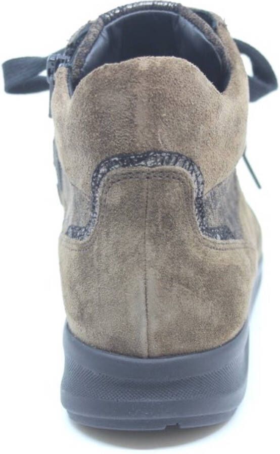 Durea 9735~G~GO~~~~~~~~~~~~~~~~~~~~~ Hoge sneakersVeterlaarzenDames veterschoenenDames sneakersHalf-hoge schoenen Bruin - Foto 3