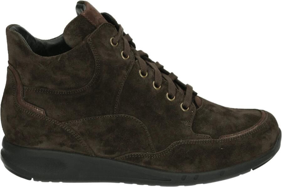 Durea 9735 K Hoge sneakers Veterboots Dames veterschoenen Dames sneakersHalf-hoge schoenen Bruin