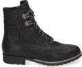 Durea 9776~H~~~~~~~~~~~~~~~~~~~~~~~~ Hoge sneakers Veterlaarzen Dames veterschoenen Dames sneakersHalf-hoge schoenen Zwart - Zwart