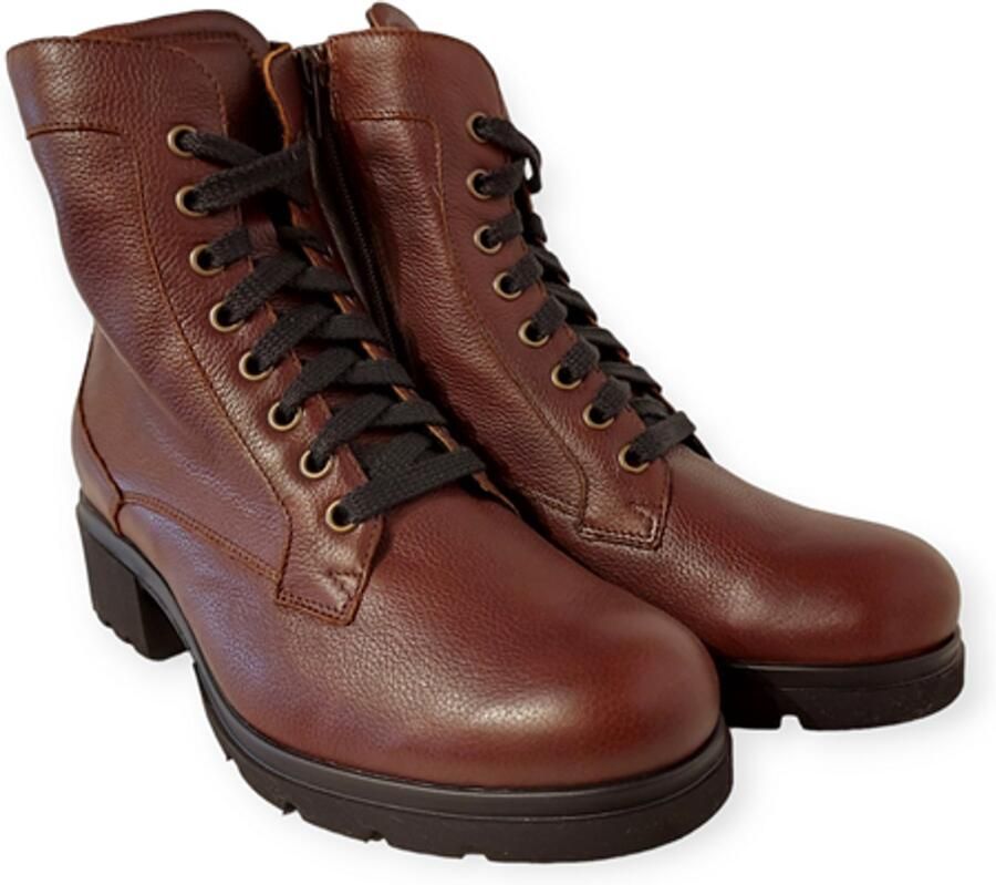 Durea 9785~K~~~~~~~~~~~~~~~~~~~~~~~~ Hoge sneakersVeterlaarzenDames veterschoenenDames sneakersHalf-hoge schoenen Bruin - Foto 2