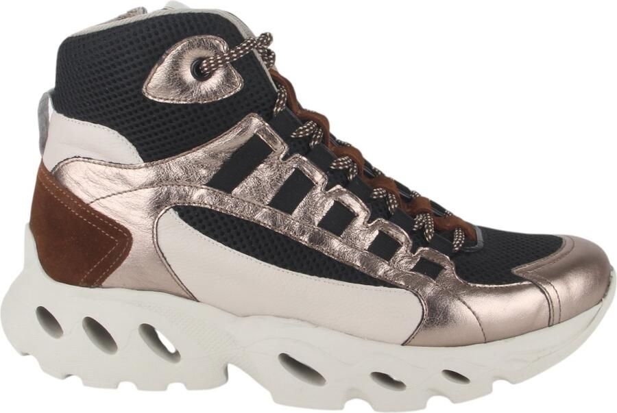 Durea 9831.605.1908-H dames veterboots sportief (7) metallic