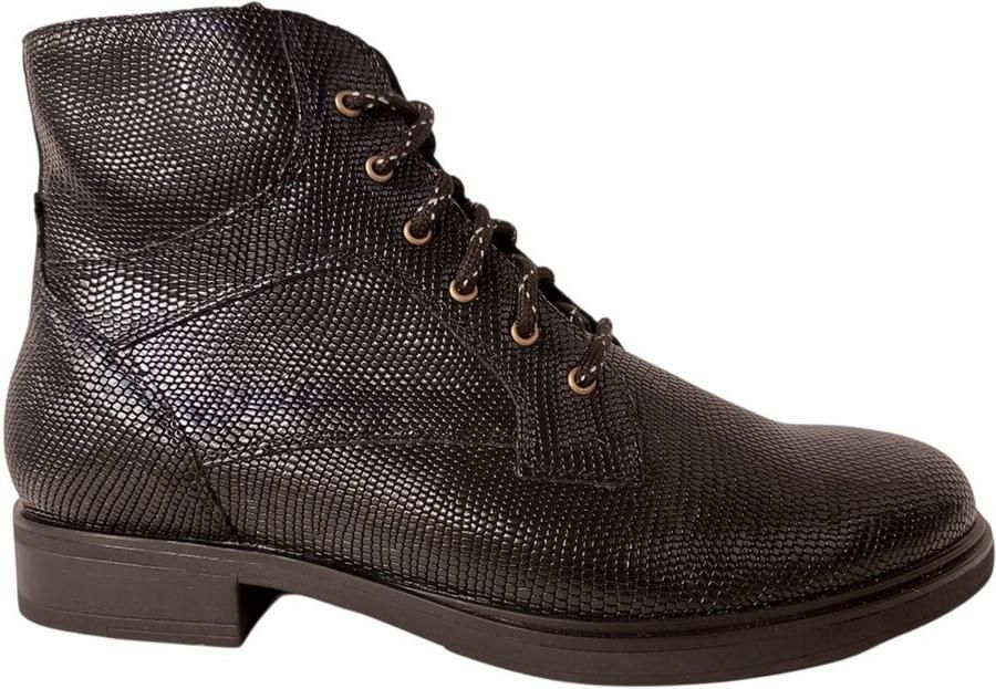 Durea 9832 H Hoge sneakersVeterbootsDames veterschoenenDames sneakersHalf-hoge schoenen Zwart