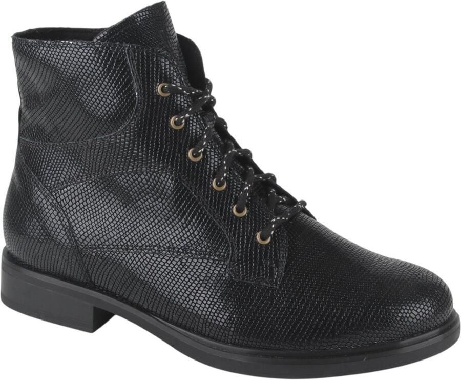 Durea 9832.838.1839-K dames veterboots gekleed (4) zwart - Foto 2