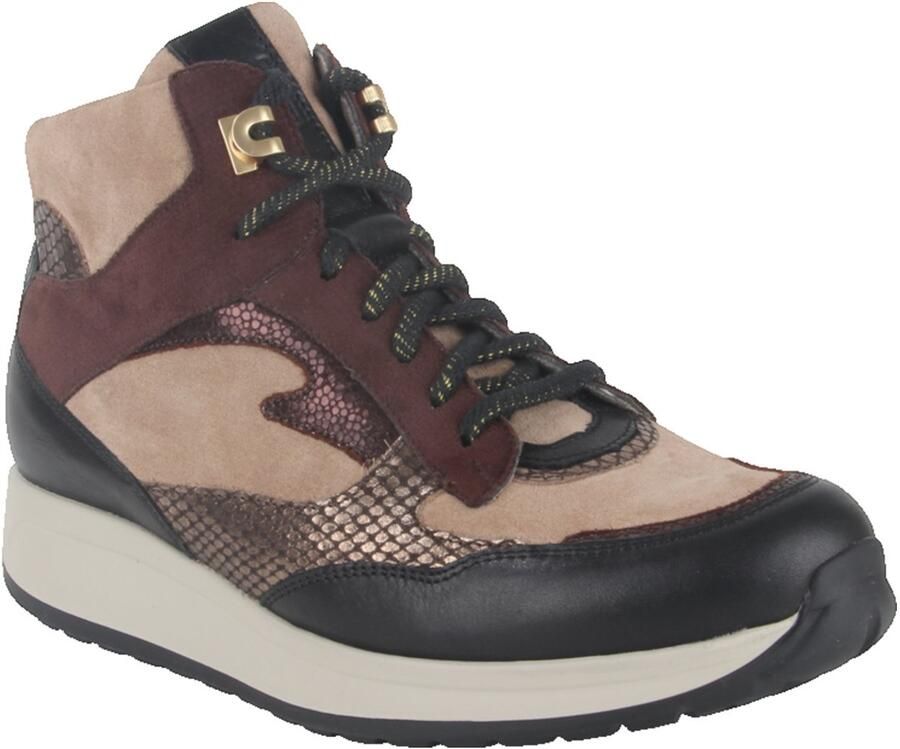 Durea 9842.605.2315-H dames veterboots sportief (6) zwart