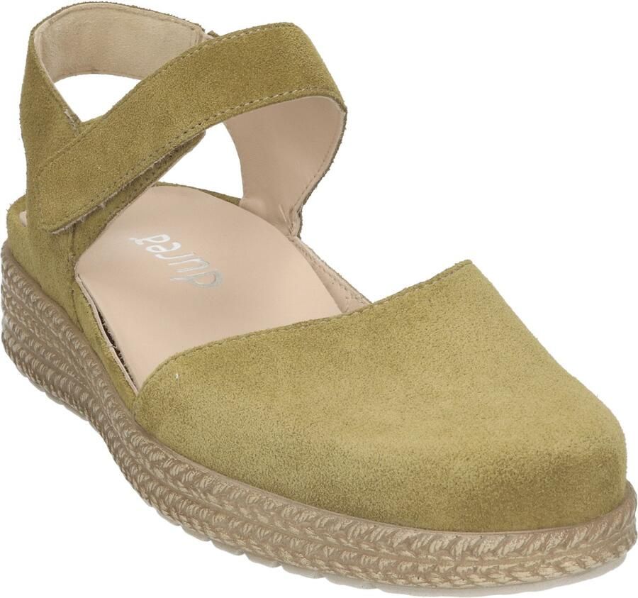 Durea Dames sandalen Dichte neus wijdte H Uitneembaar voetbed 5923.575.1948 Groen