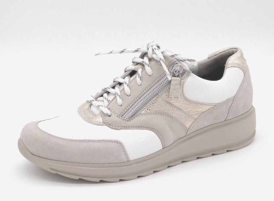 Durea Dames Sneaker 6279-685-1615 Beige Wit Wijdte H (40.5) - Foto 2