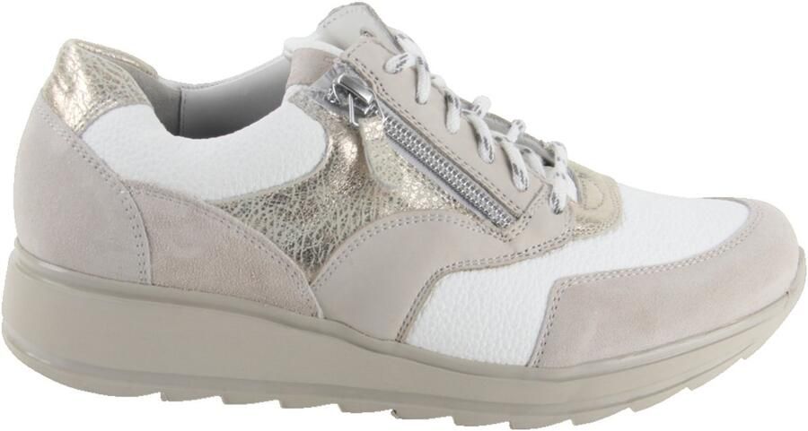 Durea Dames Sneaker 6279-685-1615 Beige Wit Wijdte H (38.5) - Foto 3