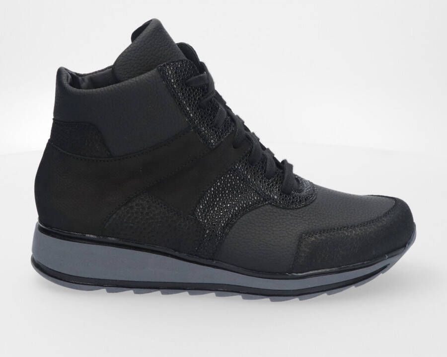 Durea Dames Veterboot 9773-688-0637 Zwart Wijdte K - Foto 2