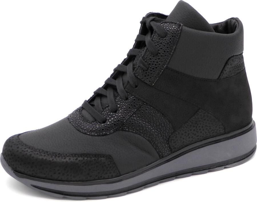 Durea Dames Veterboot 9773-688-0637 Zwart Wijdte K