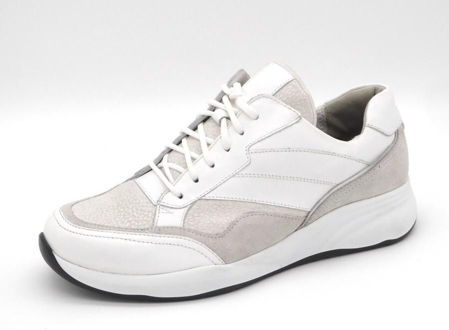 Durea Dames Veterschoen 6308-608-1662 Wit Combi Wijdte K (40)