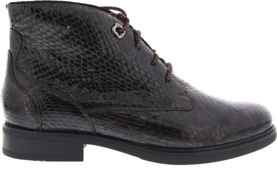 Durea Dames Veterboot Artikel 9840.838.2215 Wijdte K Extra breed Bruin snake print - Foto 2