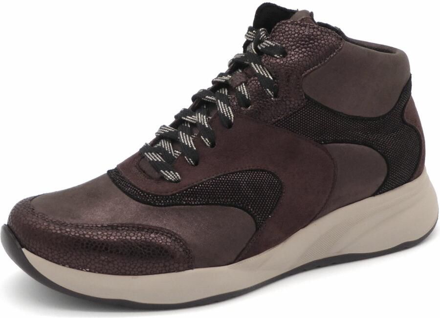 Durea Flex Dames Veterboot 9835-605-2365 Bruin Combi Wijdte H (40.5)