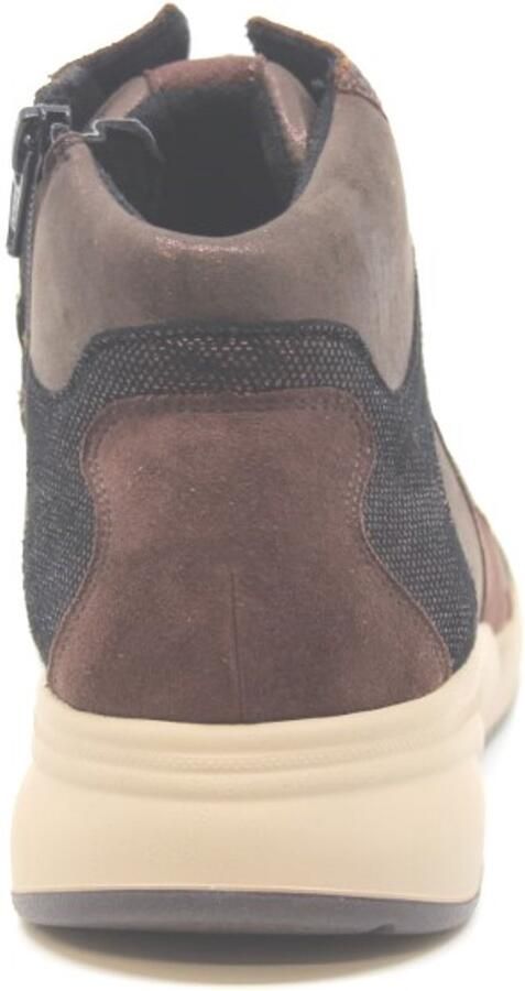 Durea Flex Dames Veterboot 9835-605-2365 Bruin Combi Wijdte H