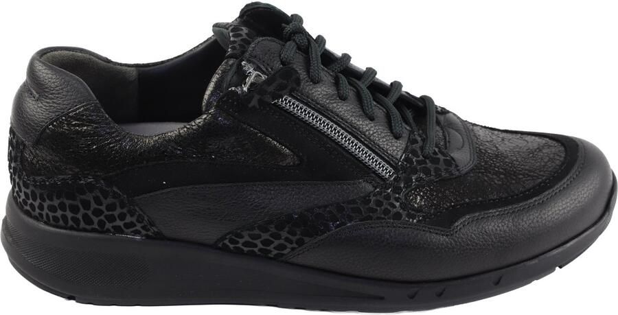 Durea 6306.688.1785-K dames veterschoenen sportief (6) zwart