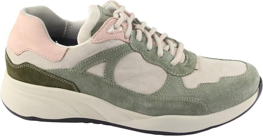 Durea 6283 605 0890 Groen combi sneaker wijdte H