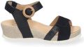 Durea 7425 Wedge Sandal - Zwart/Beige