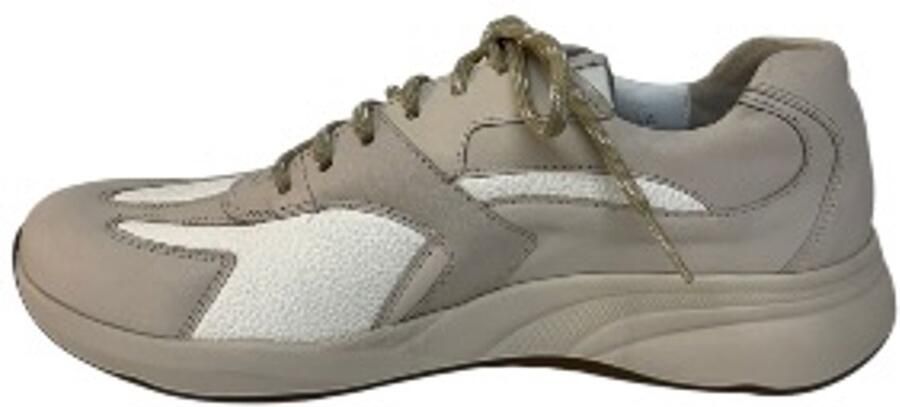 Durea 6316 H Lage sneakersDames sneakers Wit beige - Foto 4
