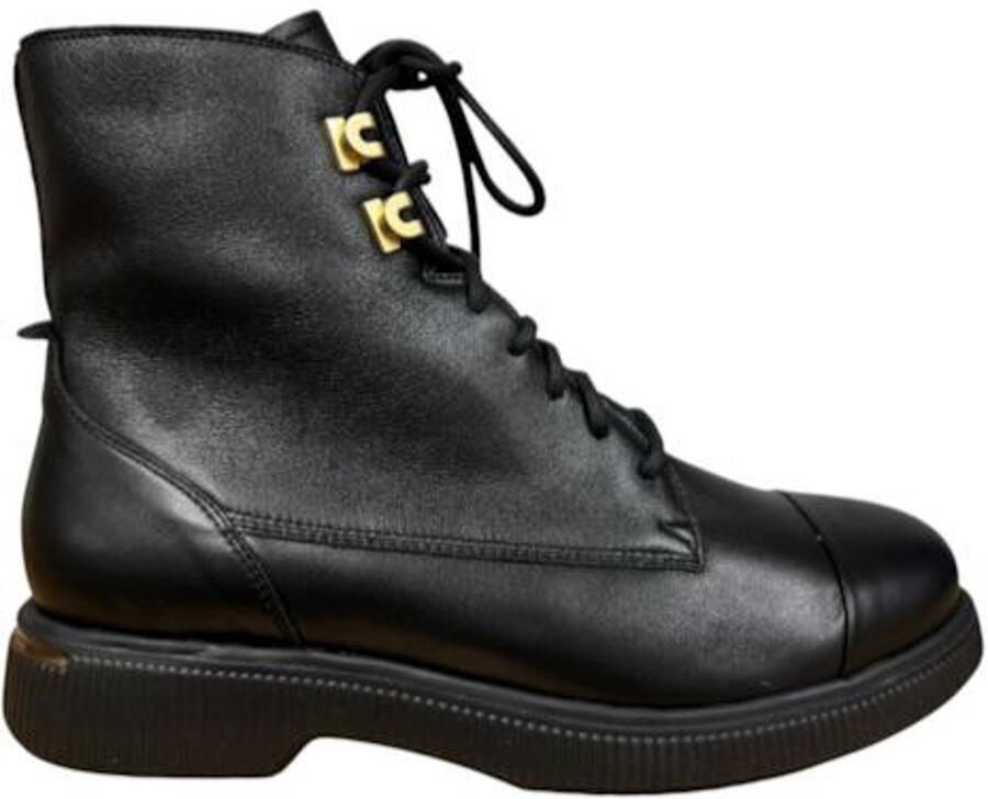Durea 9837.838.1186-K dames veterboots sportief (4) zwart