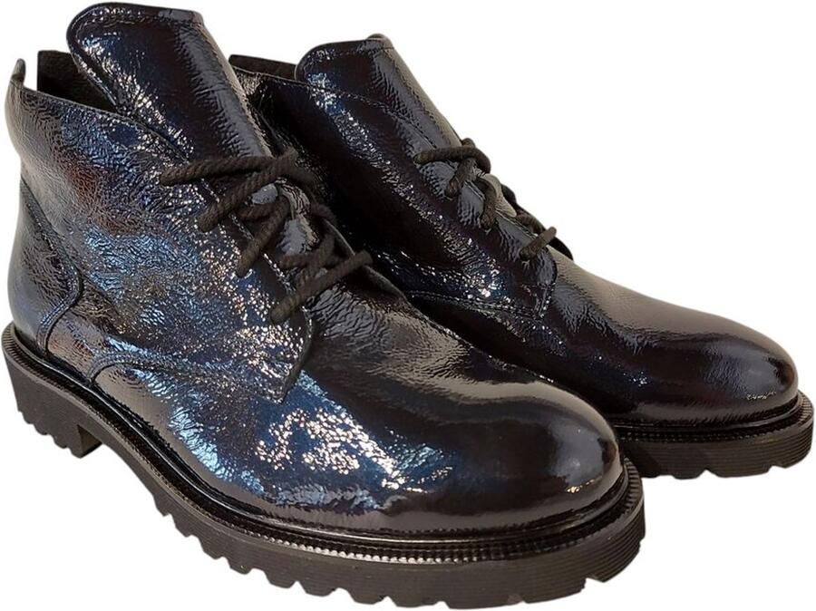 Durea Korte Veterboot 9797 185 7534 Blauw Lak