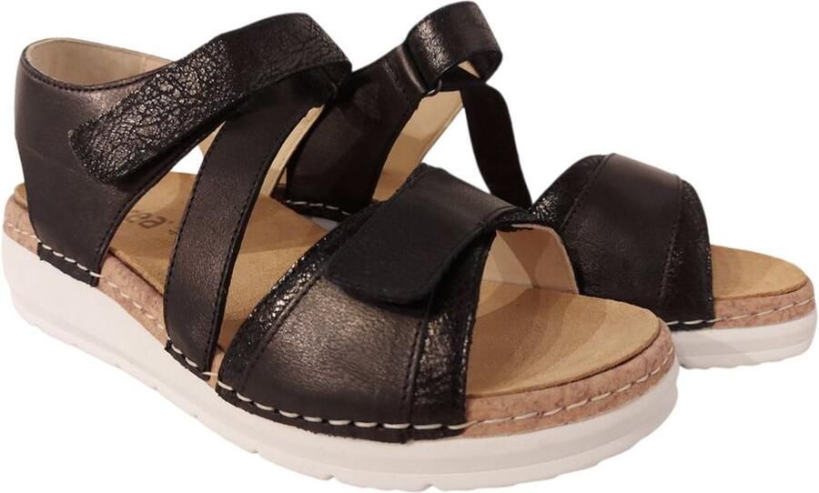 Durea Sandaal 7431 038 2099 Zwart Kurk Wijdte K