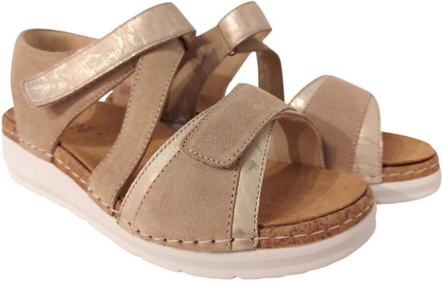 Durea Sandaal 7431 038 2100 Platin Licht Taupe Wijdte K