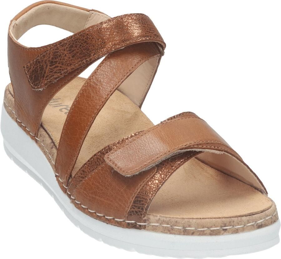 Durea sandalen wijdte K Extra breed Uitneembaar voetbed 7431.038.2098 Cognac - Foto 2