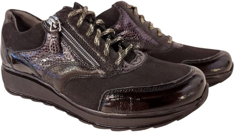 Durea 6279 685 1140 Black H-wijdte Veterschoenen