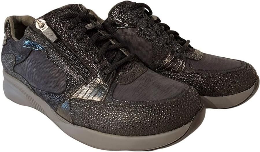 Durea Sneaker 6295 608 1227 Zwart Blauw Wijdte K (42 5)