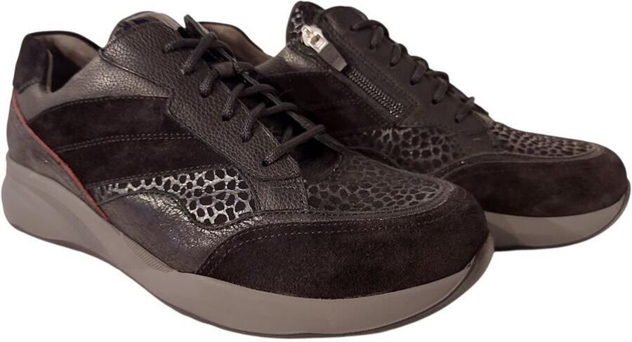 Durea Sneaker 6308 608 1738 Zwart Bordo Wijdte K