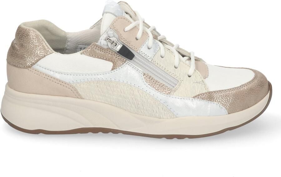 Durea Sneaker 6318 608 2077 Taupe Wit Zilver Wijdte K - Foto 2