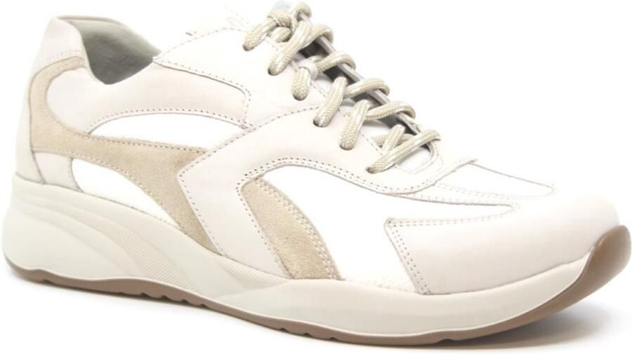 Durea Sneaker wit taupe off white H Kleur Wit)