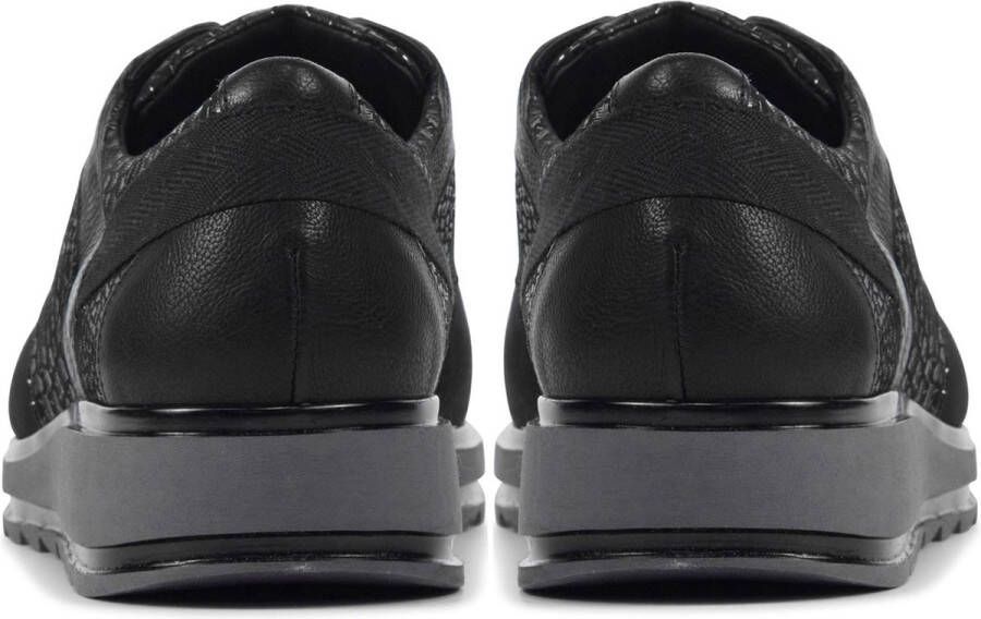 Durea Sneakers Dames Lage sneakers Damesschoenen Suède 6225 685 Zwart - Foto 5