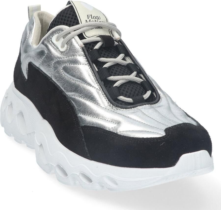 Durea zwart met zilver metallic dames sneakers - Foto 2