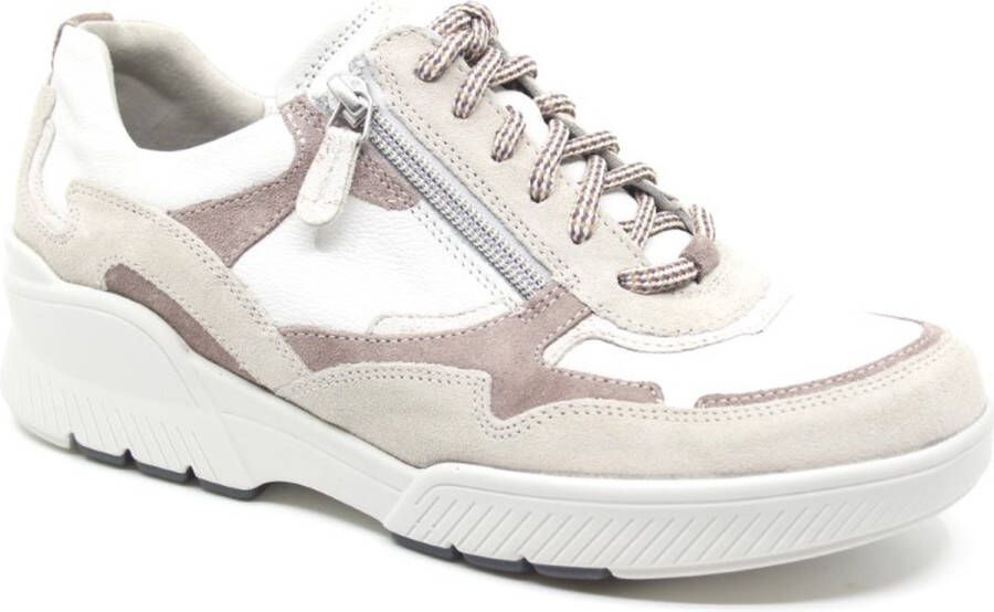 Durea 6252 H GO Volwassenen Lage sneakersDames sneakers Wit beige