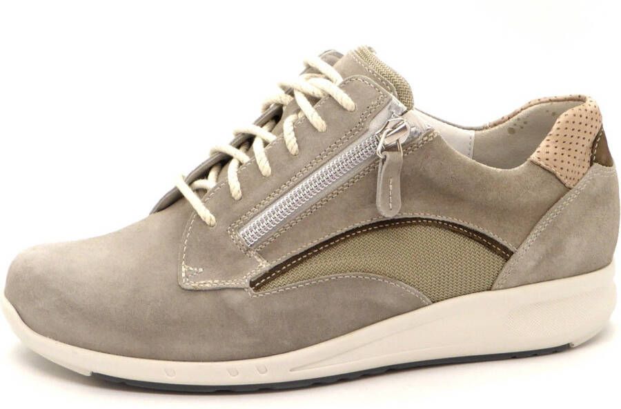 Durea Go Dames Sneaker 6271-685-0276 Taupe Combi Wijdte H (38)