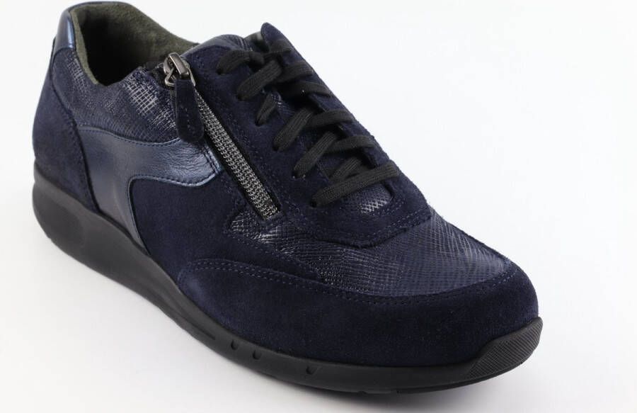 Durea Go Dames Veterschoen 6260-688-9836 Blauw Combi Wijdte K (41)