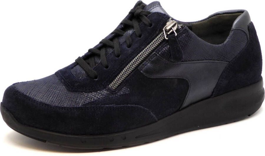 Durea Go Dames Veterschoen 6260-688-9836 Blauw Combi Wijdte K (41)