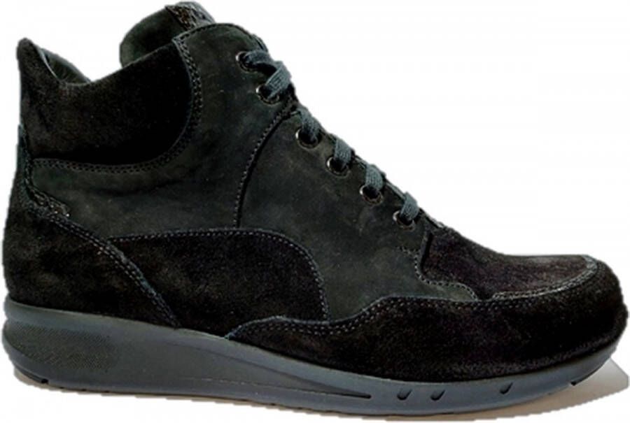 Durea 9735 K Volwassenen VeterlaarzenHoge sneakersDames veterschoenenHalf-hoge schoenen Zwart