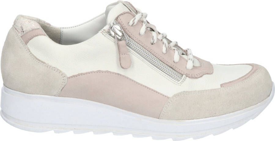 Durea 6263 685H Wit Beige H-Wijdte Veterschoenen