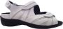 Durea 7390 218 8255 Witte dames sandalen met klittenband sluiting - Thumbnail 1