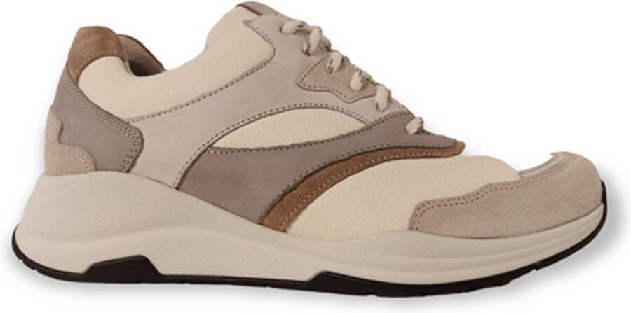 Durea 6273~H~~~~~~~~~~~~~~~~~~~~~~~~ Lage sneakersDames sneakers Wit beige