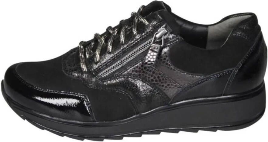 Durea Sneaker Zwart nubuck lak K Kleur Zwart)