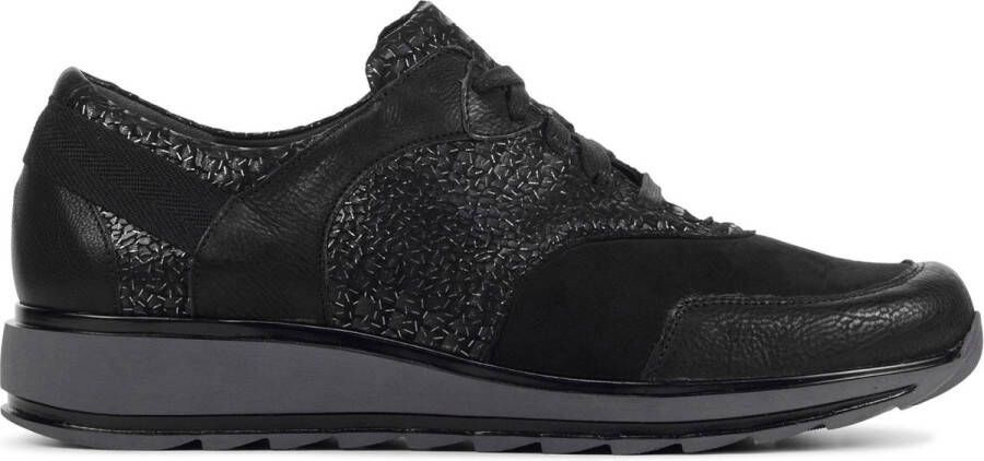 Durea Sneakers Dames Lage sneakers Damesschoenen Suède 6225 685 Zwart - Foto 8